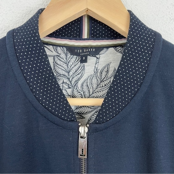Ted Baker London Men’s Wolf Bonded Bomber Jersey Baseball Jacket - Picture 3 of 12